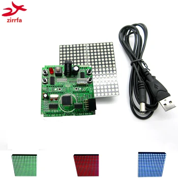 16x16 светодиодный матричный дисплейный модуль неограниченного каскадирования красного/зеленого/синего цвета с микроконтроллером