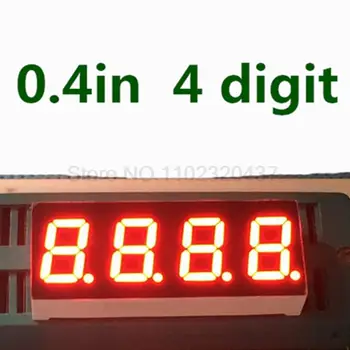 20ШТ 0,4-дюймовый 4-битный красный цифровой ламповый светодиодный дисплей с 7-сегментным общим анодом 0,4 