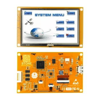 4,3-Дюймовый HMI TFT ЖК-модуль Домашней Автоматизации с Сенсорным экраном, Панель дисплея с Портом UART для промышленного использования