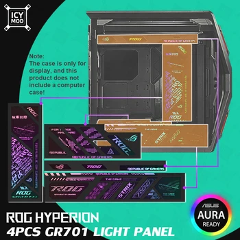 4шт Корпус ASUS GR701 Кожух Замшевые Панели RGB Освещения ROG HYPERION Custom Laser Gamers Ремонтный Комплект 5V ARGB PC Case MOD