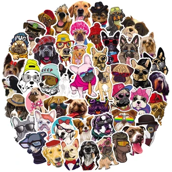 50 Штук популярного мультяшного украшения для домашних собак, чехол для электромобиля, чашка-термос, водонепроницаемые наклейки с граффити, игрушка 