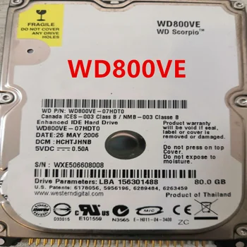 90% Новый Оригинальный жесткий диск для WD 80GB 2.5 