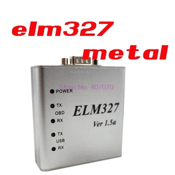 DHL/FedEx 10 шт. ELM327 Металлический Алюминиевый OBD2 Автоматический Диагностический инструмент ELM 327 USB Металлический интерфейс считыватель кода сканер V1.5/V1.5a
