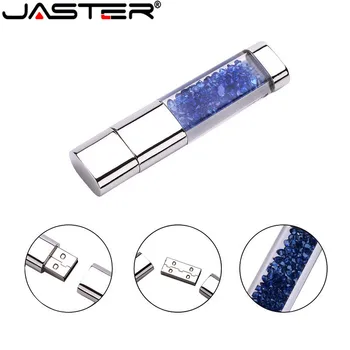 JASTER Crystal LED light Pen drive 4 ГБ 8 ГБ 16 ГБ 32 ГБ 64 ГБ USB флешка флэш-накопитель usb2.0 Бесплатный логотип при заказе 10 или более