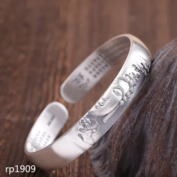 KJJEAXCMY бутик ювелирных изделий из чистого серебра 999 пробы, женский буддийский браслет в виде сердца