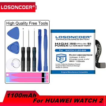 LOSONCOER HB512627ECW 1100 мАч Новейший Производственный Аккумулятор Для HUAWEI Watch 2 Pro 4G EO-DLXXU LEO-B09 Watch GT Battery