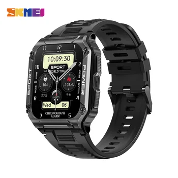 SKMEI 1,95 дюймовый Шагомер Фитнес-Трекер Водонепроницаемые Умные Часы Для Плавания 400 мАч Bluetooth Вызов Смарт-Часы Мужские Для Android ios