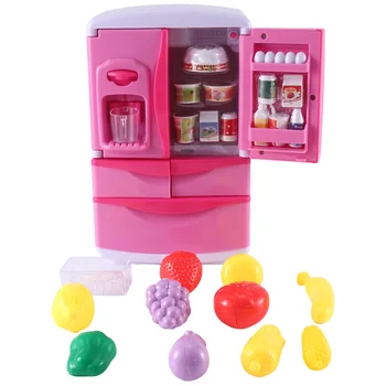 Yh218-1, бытовой холодильник, детские маленькие игрушки и набор для девочек, музыка с подсветкой