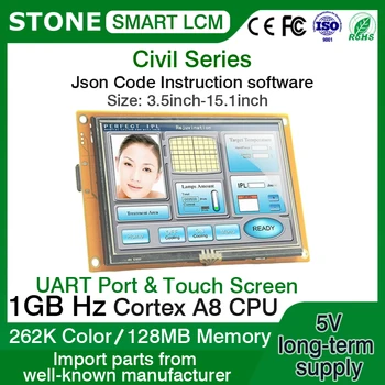 Встроенный интеллектуальный TFT-ЖК-модуль 5,0 дюйма со стандартной памятью до 1 ГБ и высоким разрешением 1024 * 600 для промышленного использования