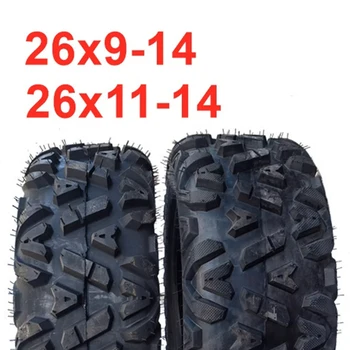 Высококачественная Передняя Шина 26X9-14 и Задняя шина 26X11-14 Бескамерная Вакуумная Шина для 4x4 ATV Go Kart Tire