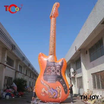 гигантская надувная гитара 6 м/8 м/10 м для магазина концертных музыкальных инструментов, индивидуальная цифровая печатная надувная игрушка-гитара, реплика