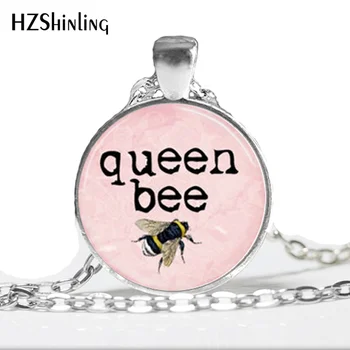 Горячее стеклянное купольное ювелирное Ожерелье с королевой Пчел, Медоносная Пчела, Шмель, Насекомое, Легкое Художественное Ожерелье с Подвеской HZ1