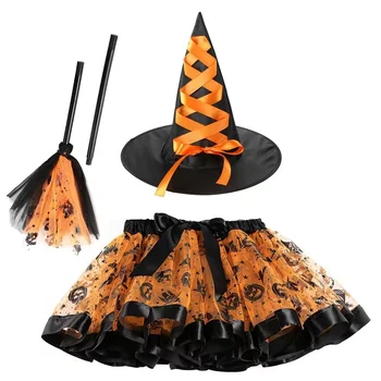Детский костюм на Хэллоуин для девочек, платье Принцессы-пачка для Косплея Ведьмы, Нарядная Карнавальная вечеринка, Детский костюм Вампира 2023