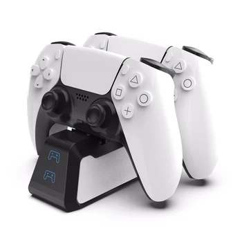 Для контроллера PS5 Зарядное устройство с Двойной Быстрой Зарядкой Док-станция USB TypeC Быстрое Зарядное Устройство для SONY PlayStation5 Кронштейн для DualSense