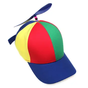 Забавная шляпа с пропеллером для папы, бейсбольная кепка с радужной бамбуковой стрекозой, бейсболка Snapback для взрослых и детей, мальчиков и Девочек