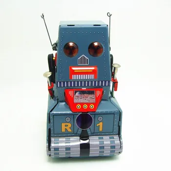 [Забавно] Классическая коллекция Ретро Заводной Заводной Металлический Ходячий Жестяной Бак лунный зонд отзыв робота Механическая игрушка подарок для детей