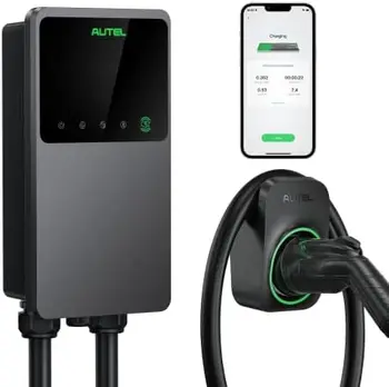Зарядное устройство для домашнего автомобиля (EV), мощность до 40 Ампер, 240 В, EVSE с поддержкой Wi-Fi и Bluetooth 2-го уровня, разъем NEMA 14-50, для помещения / улицы, 25 Фу