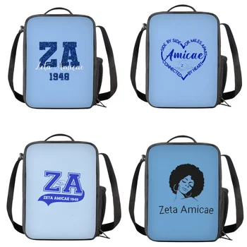 Индивидуальный ланч-бокс с рисунком Zeta Amicae для детей, Модная детская сумка для ланча, Моющаяся, для девочек и мальчиков, Термоизолированный Ланч-бокс