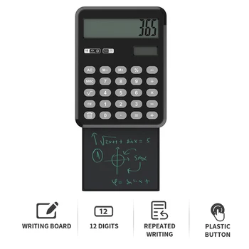 Карманный научный калькулятор выдвижного типа, мини-ЖК-дисплей, 12-значный настольный калькулятор двойного питания для офиса и школы