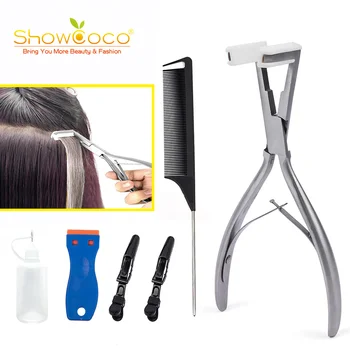 Лента В инструменты для наращивания волос Плоскогубцы Для вставки ленты Профессиональная установка И удаление ленты для наращивания волос В наборе для волос