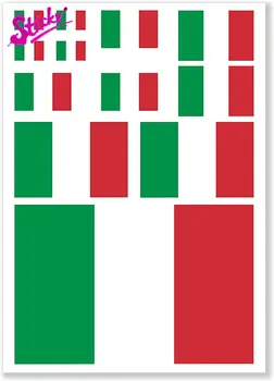 ЛИПКИЕ Флаги Италии Значок Марка Автомобиля Наклейка Термоаппликация Декор Мотоцикл Байк Кемпинг Багажник Гитара Ноутбук
