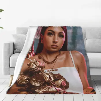 Одеяла Eva Queen из кораллового флиса с плюшевым принтом, Дышащее мягкое одеяло для кровати, Покрывала для спальни