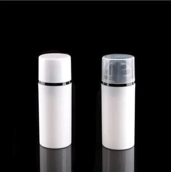 Пластиковая безвоздушная бутылка объемом 80 мл с черной прозрачной/белой крышкой для лосьона/эмульсии/сыворотки/эссенции/солнцезащитного крема против ультрафиолета skin pack