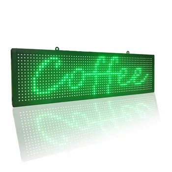 Программируемая светодиодная вывеска с прокруткой для витрин магазинов, предназначенная для использования в помещениях с помощью приложения Wi-Fi и USB Control (26x8 дюймов, только зеленого цвета)