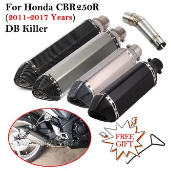 Слипоны На Выхлопной Трубе Мотоцикла Escape Модифицированный Глушитель DB Killer 51 мм Со Средним Звеном Для Honda CBR250R 2011-2017 годов выпуска