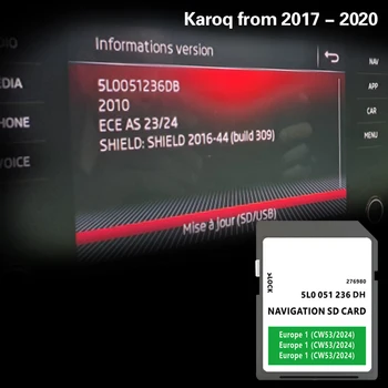 Совместимость с Karoq 2017-2020 Германия Финляндия Исландия Карты спутниковой навигации Карта памяти 32 ГБ