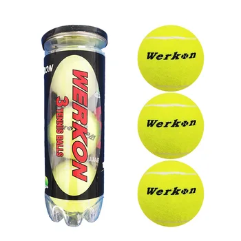 Теннисный мяч Werkon, 3 упаковки, высокая эластичность, износостойкость, шерстяной теннисный мяч для соревнований