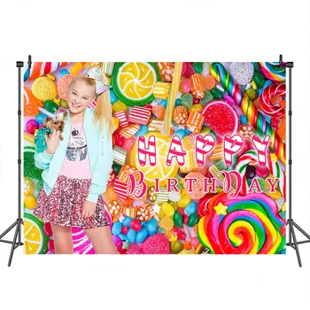 Фотографические фоны Mocsicka Happy Birthday Candy World Индивидуальные фотографические фоны для фотостудии