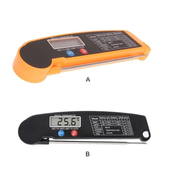 Цифровой термометр для приготовления пищи с мгновенным считыванием показаний со складывающимся внутренним зондом для выпечки на гриле барбекю