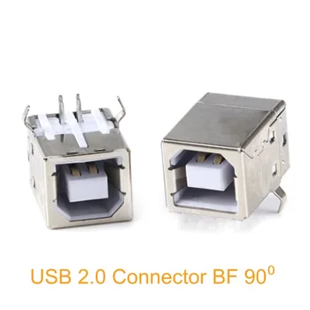 Электронный разъем USB 2.0, Тип B, разъем с изгибом 90⁰, Квадратный порт, D-порт, Интерфейс USB для принтера/Интерфейс передачи данных